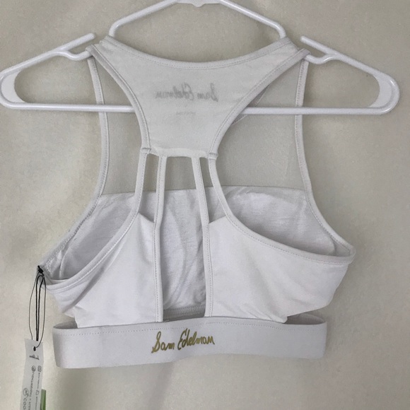 ⭐️Sold⭐️NWT Sam Edelman White Mesh High Neck Bra - Picture 2 of 6